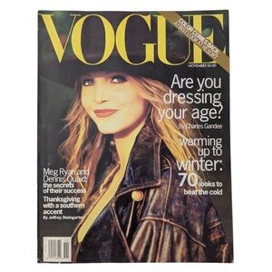 VINTAGE 1993 NOVEMBER VOGUE MAGAZINE - NADJA AUERMANN FRONT COVER